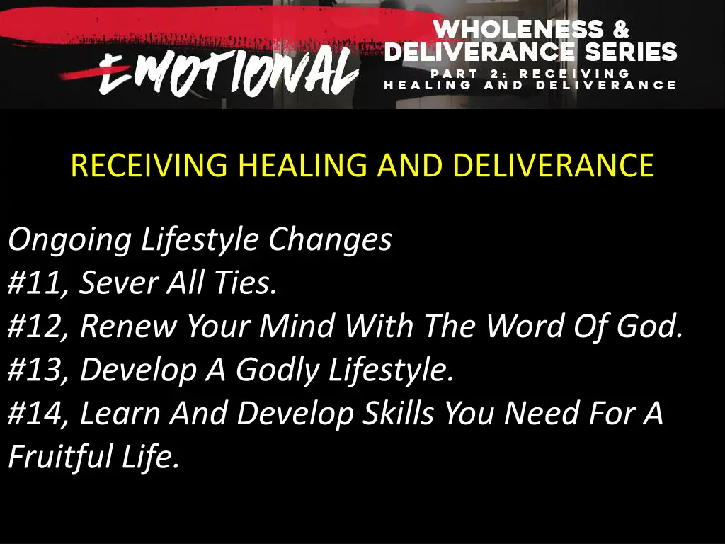 receiving healing and deliverance 3