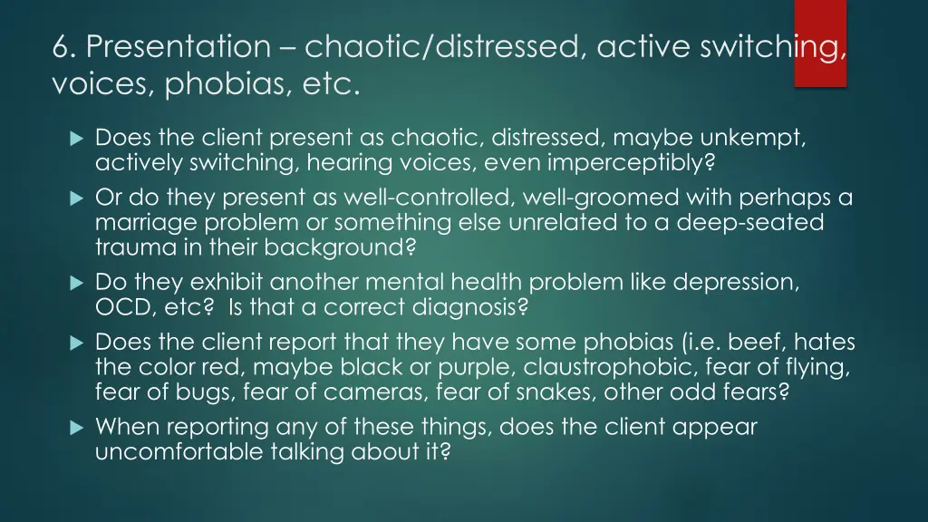 6 presentation chaotic distressed active