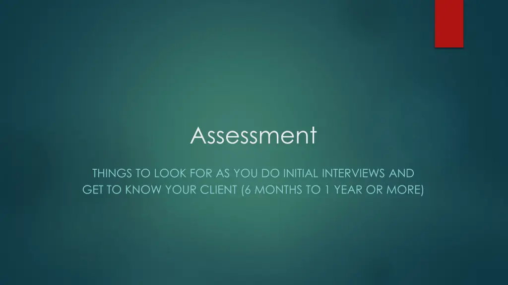 assessment