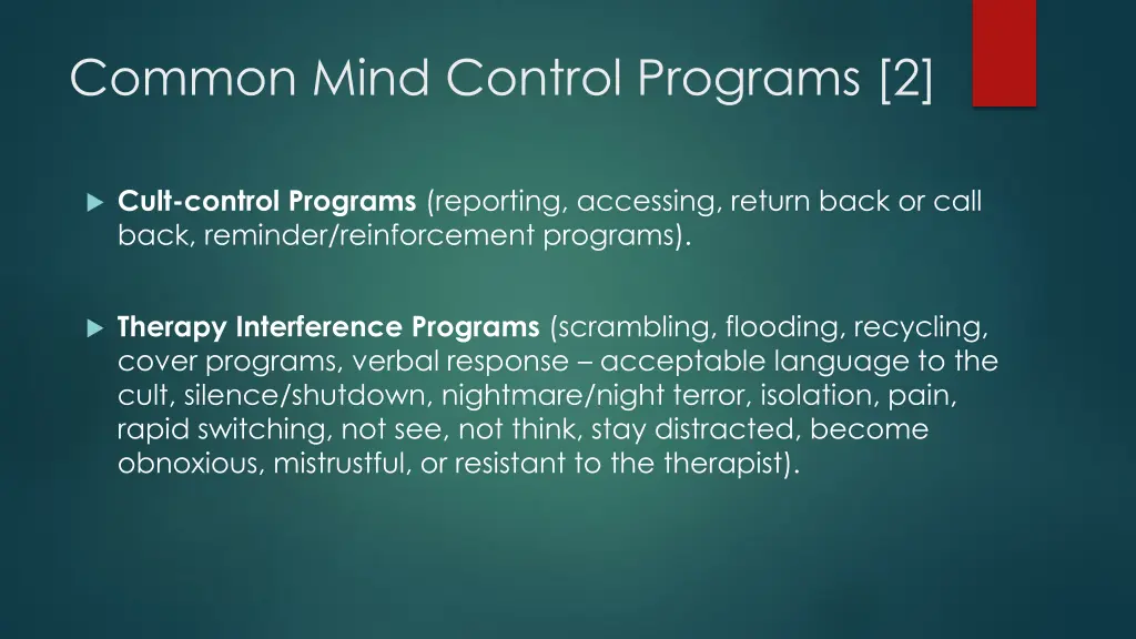 common mind control programs 2