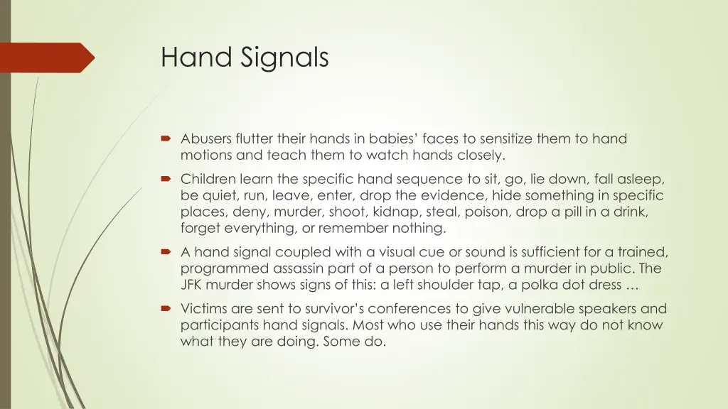 hand signals