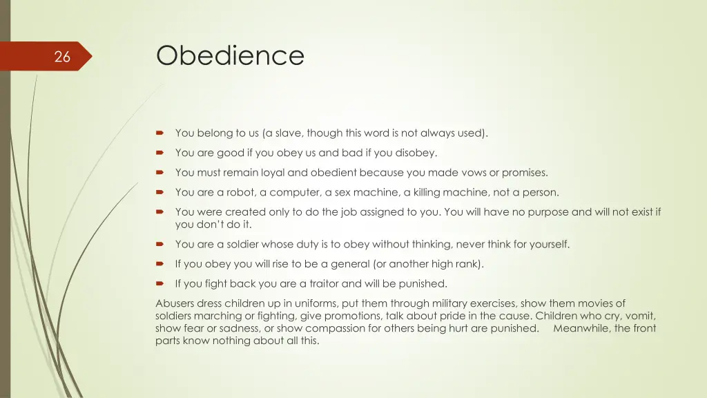 obedience