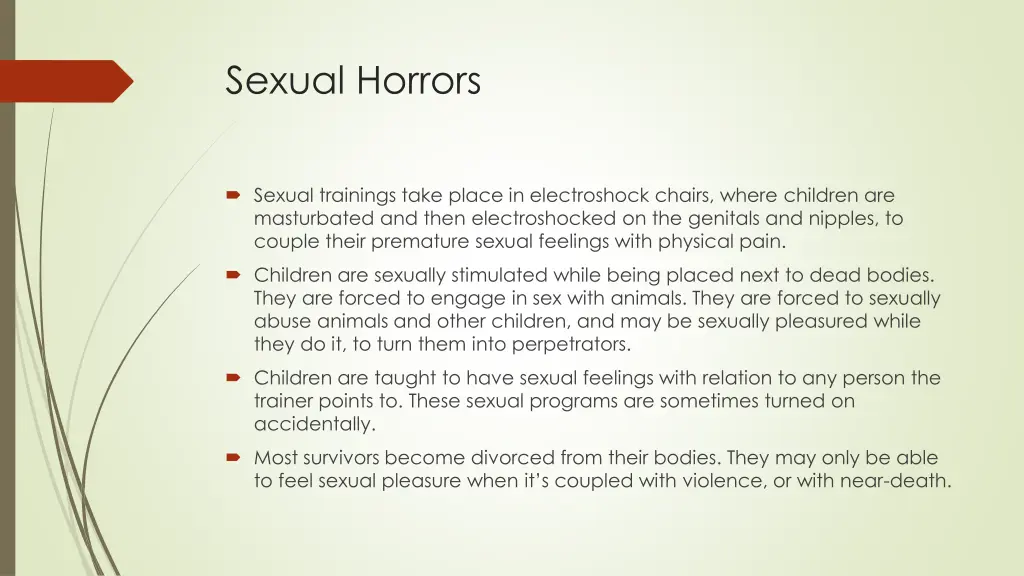 sexual horrors