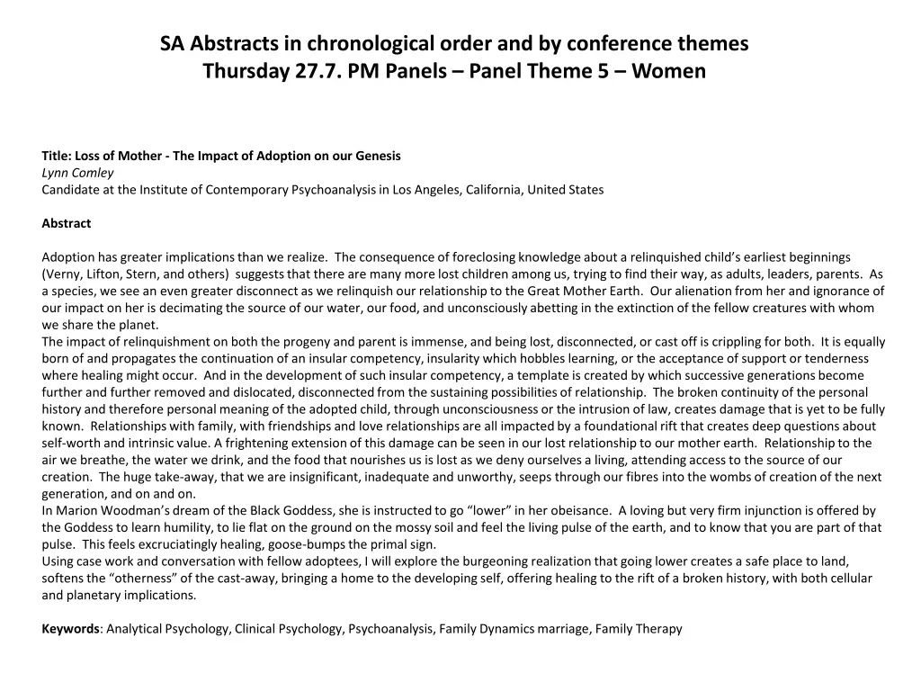 sa abstracts in chronological order 14