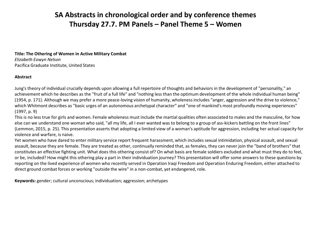 sa abstracts in chronological order 16