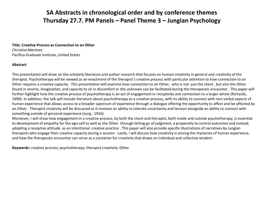 sa abstracts in chronological order 17