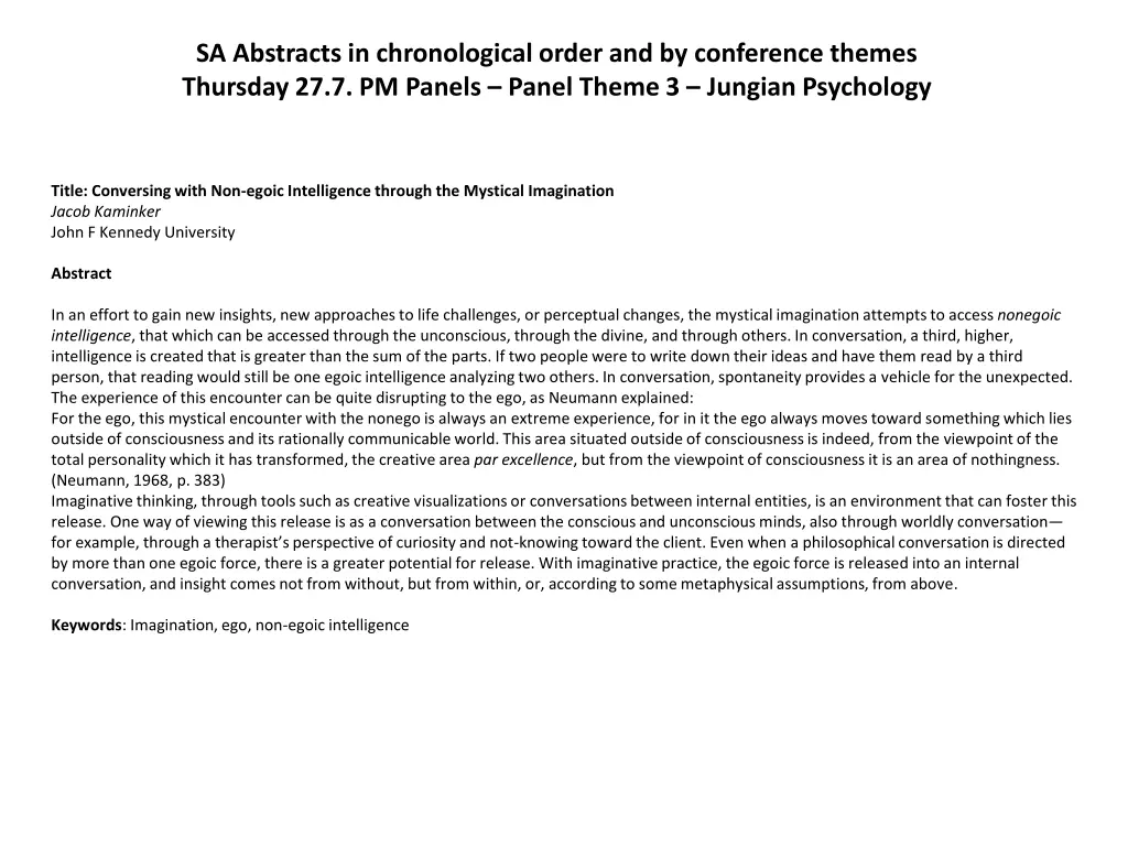 sa abstracts in chronological order 18