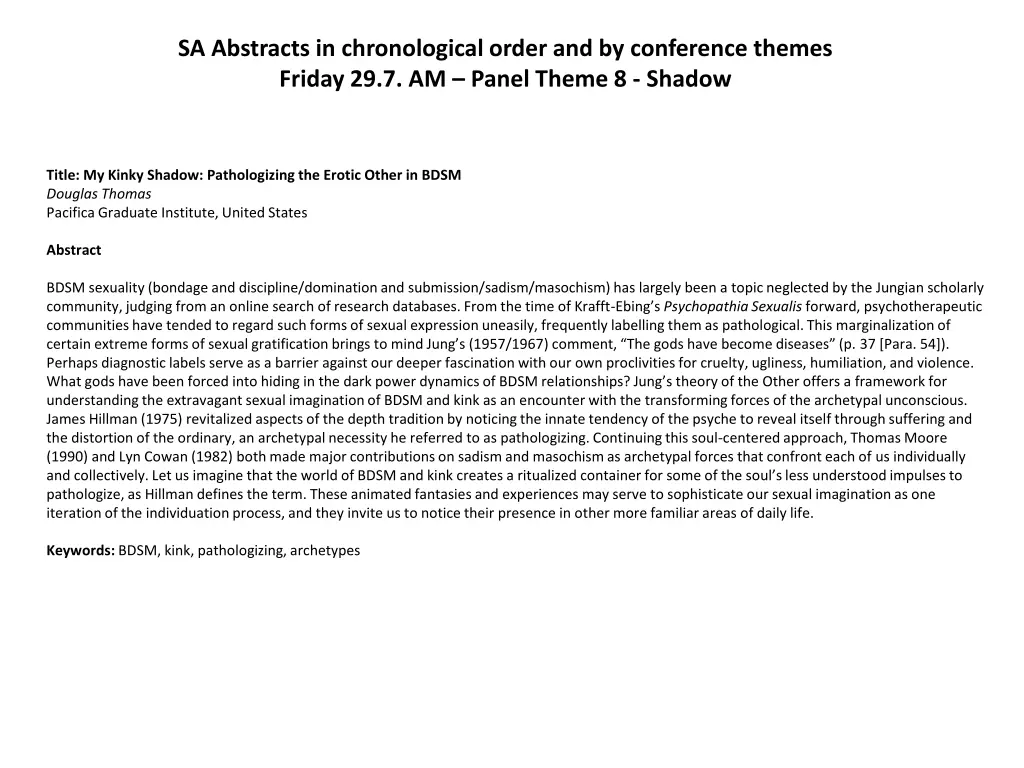 sa abstracts in chronological order 22