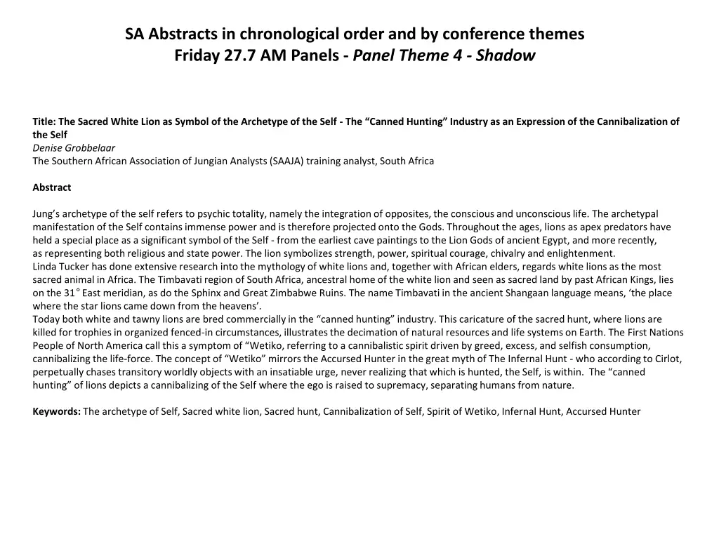 sa abstracts in chronological order 23