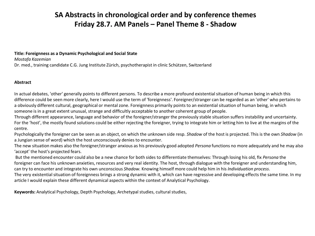 sa abstracts in chronological order 24