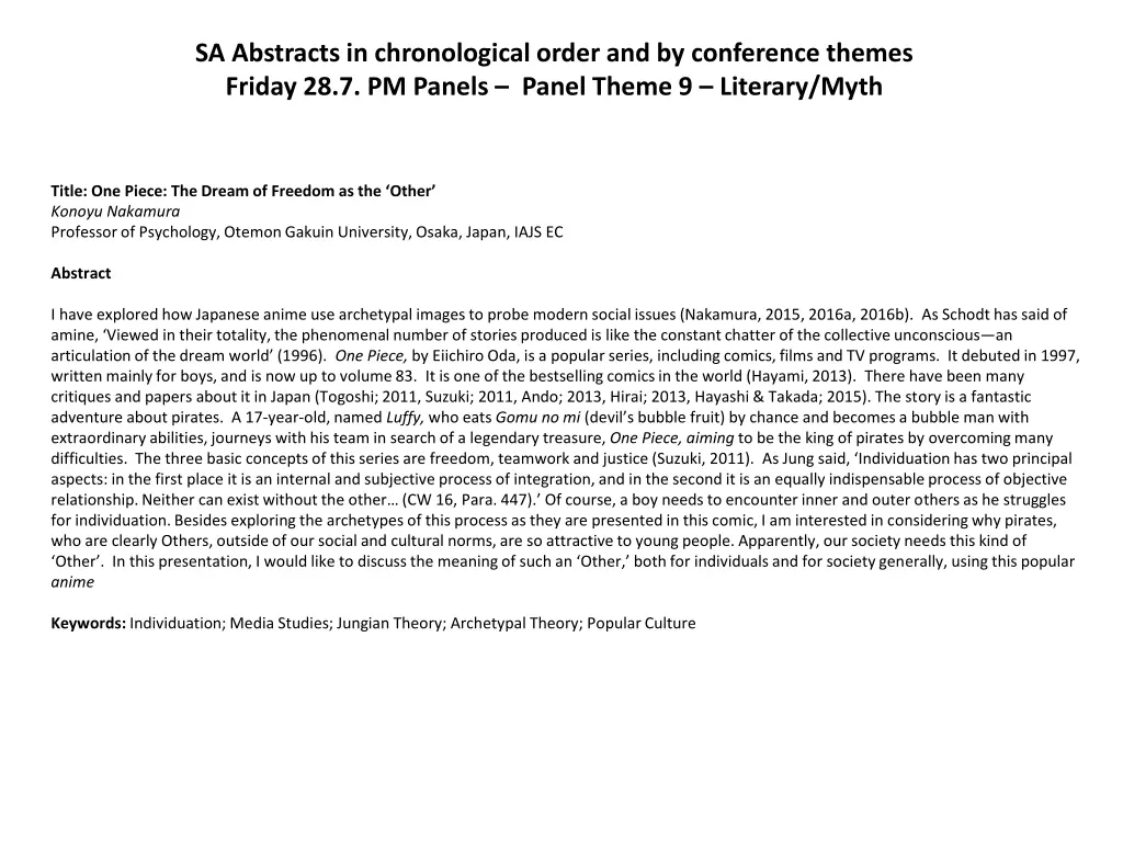 sa abstracts in chronological order 29