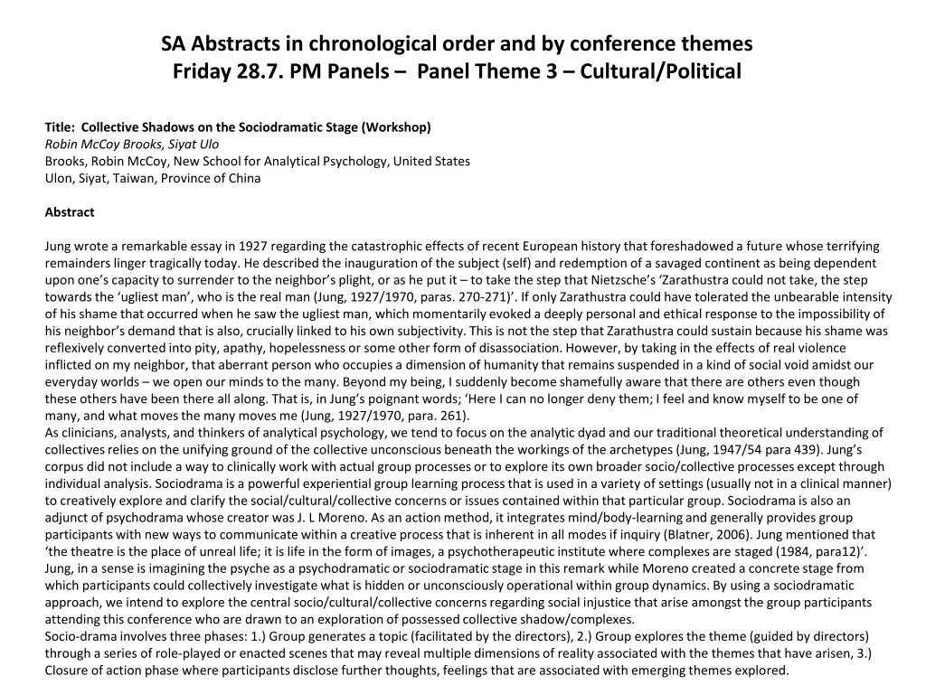 sa abstracts in chronological order 34