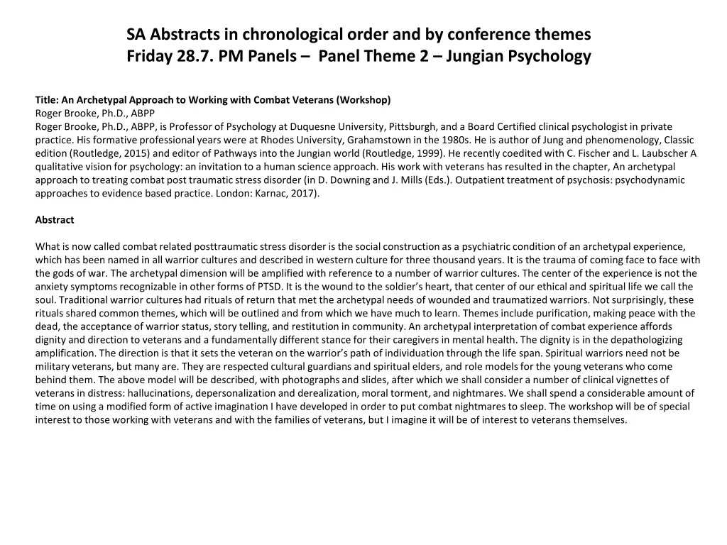 sa abstracts in chronological order 35