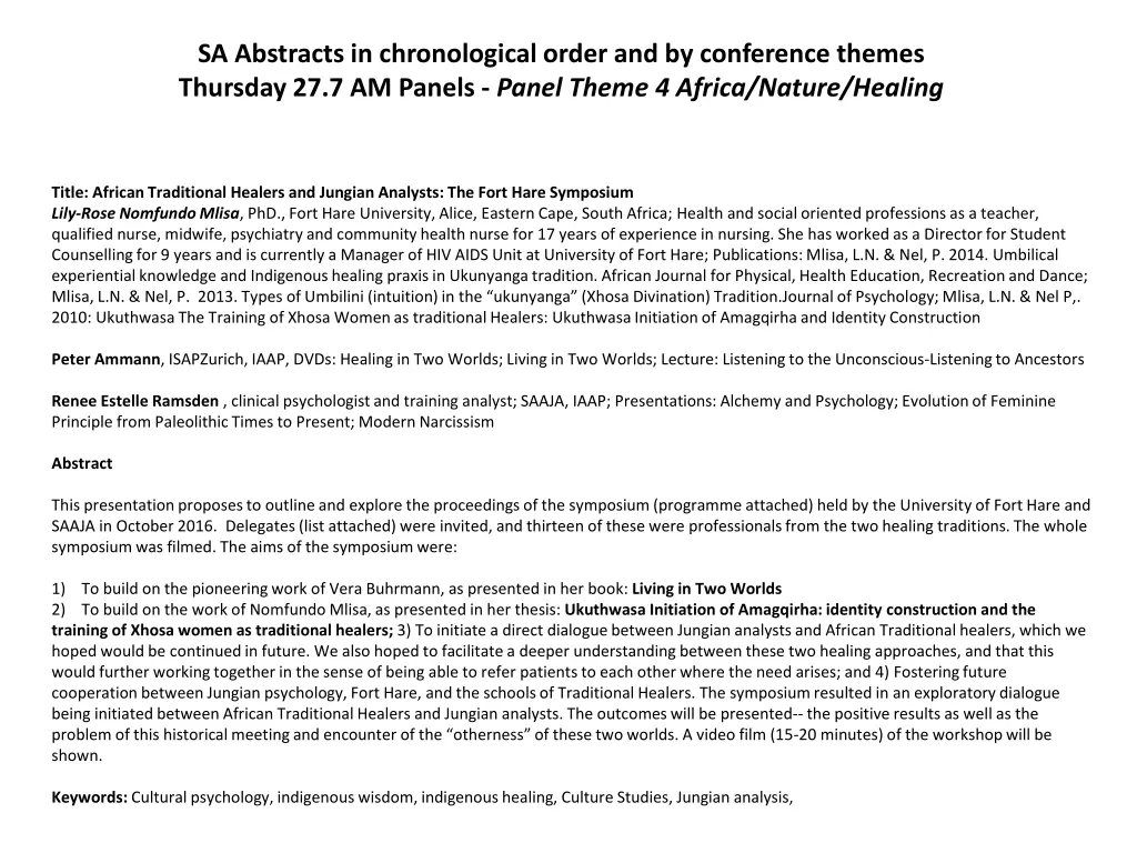 sa abstracts in chronological order 6