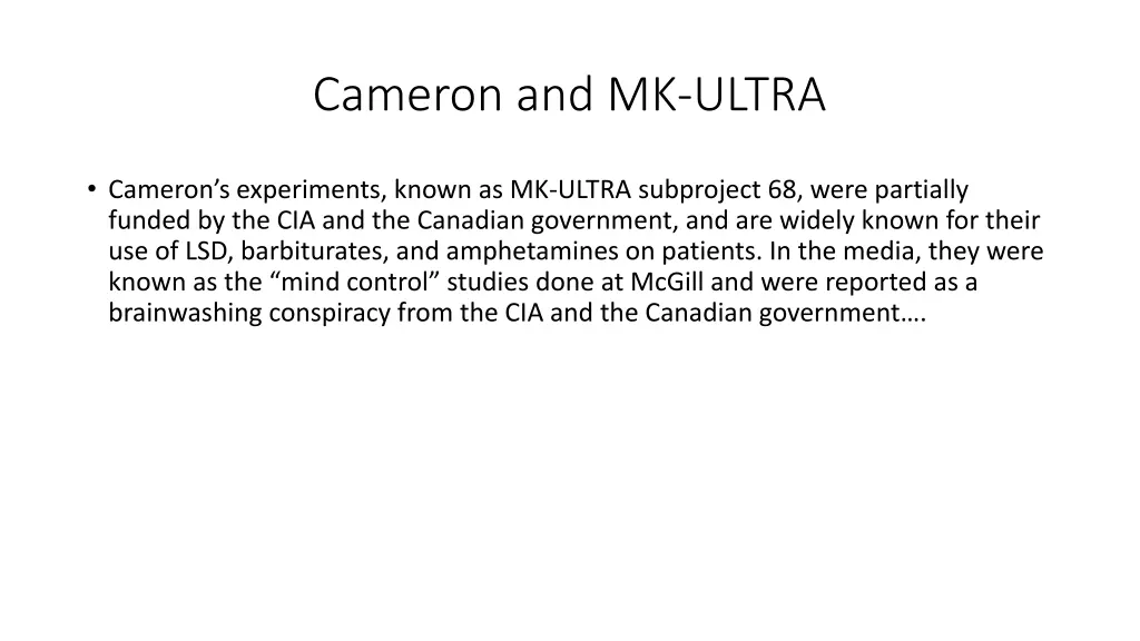 cameron and mk ultra