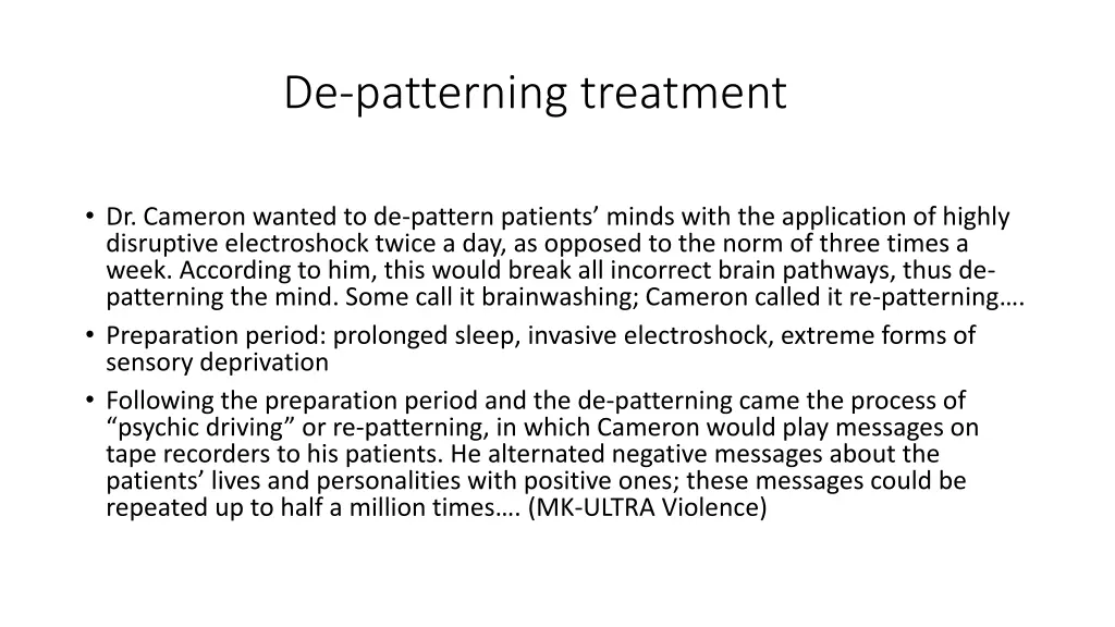 de patterning treatment