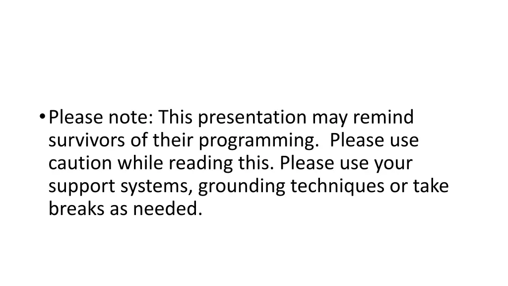 please note this presentation may remind