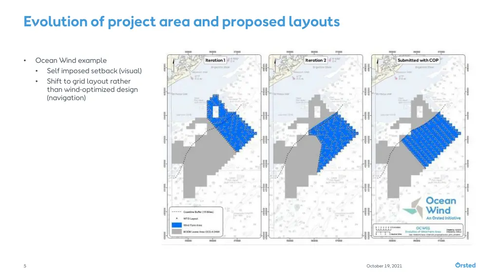 evolution of project area and proposed layouts