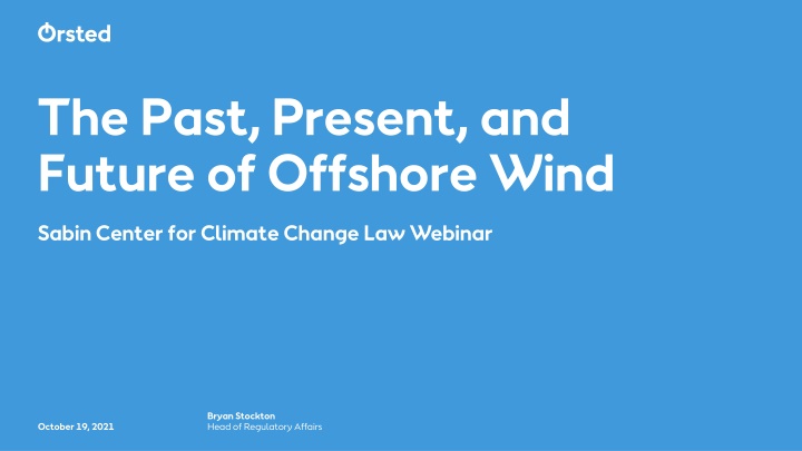 the past present and future of offshore wind