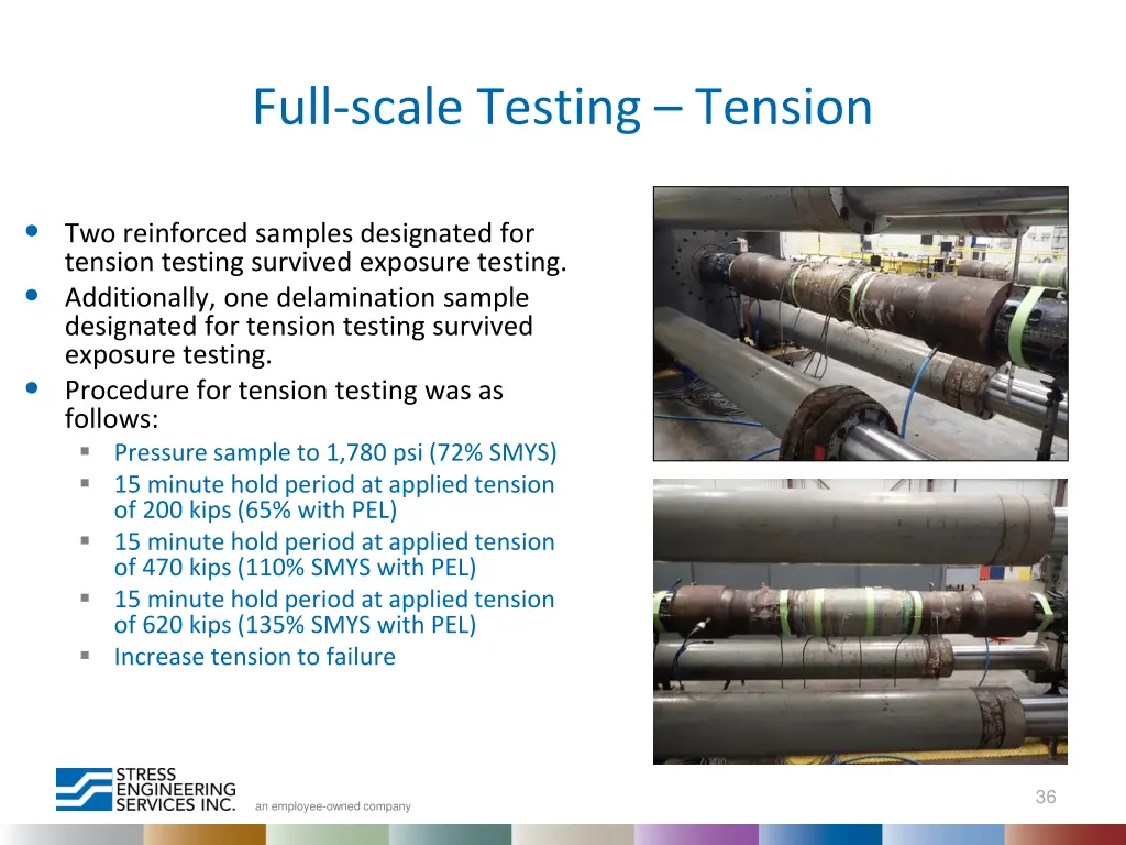 full scale testing tension