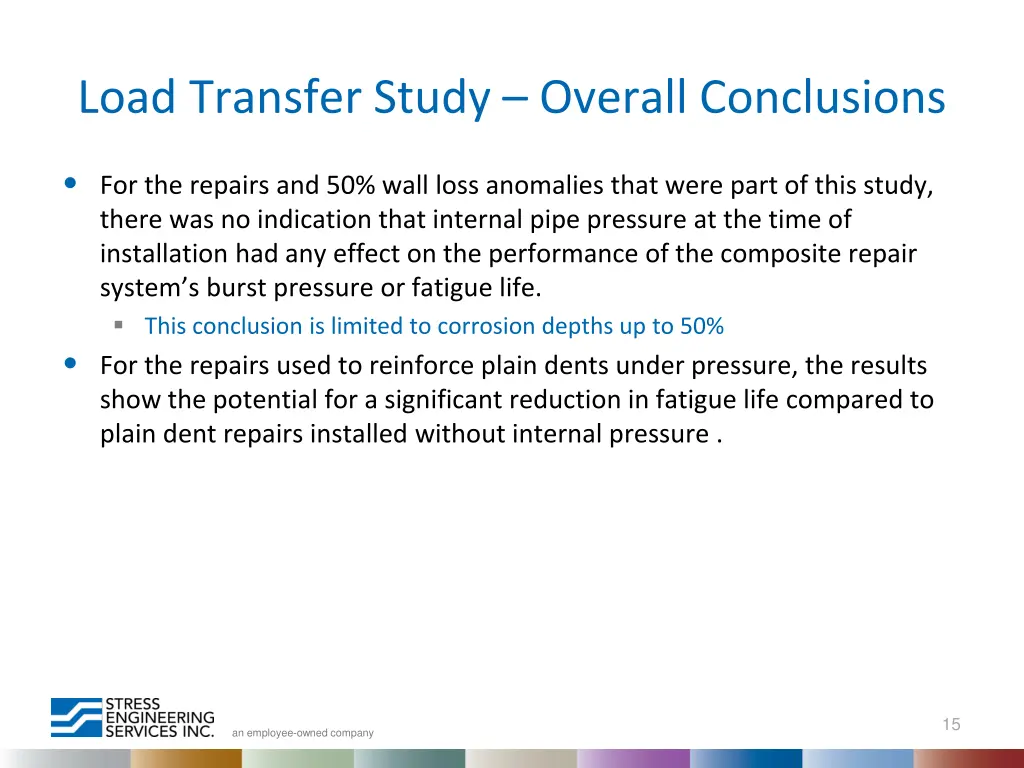 load transfer study overall conclusions