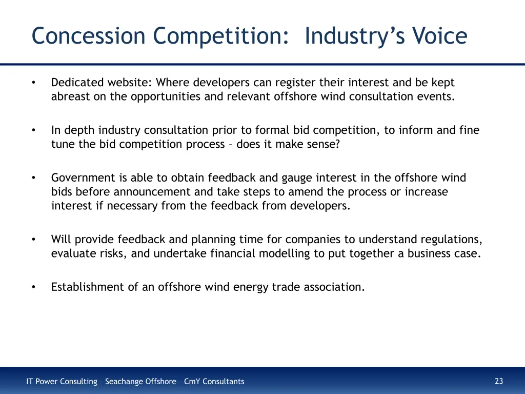 concession competition industry s voice