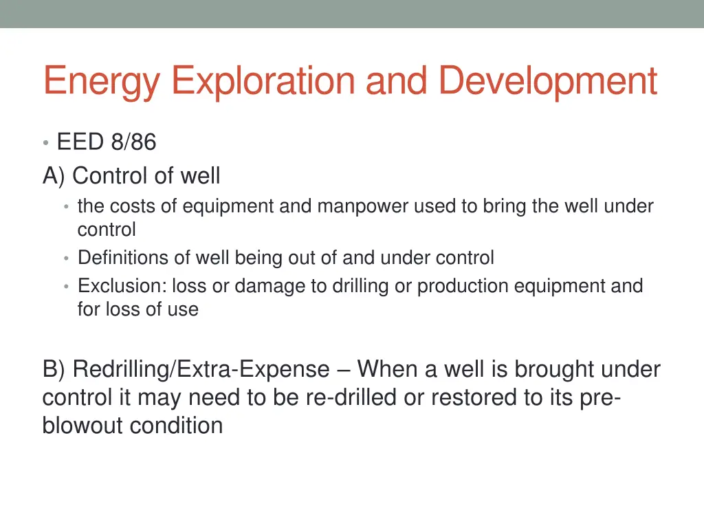 energy exploration and development