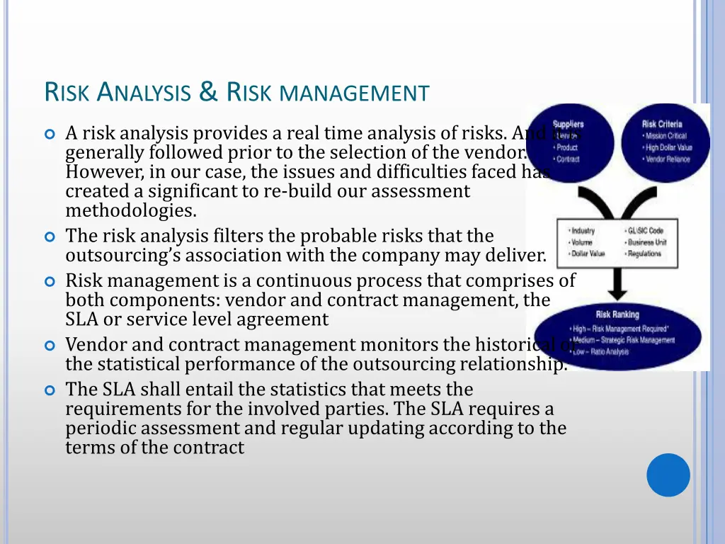 r isk a nalysis r isk management