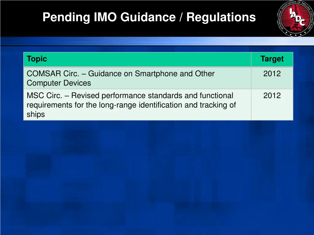 pending imo guidance regulations 1