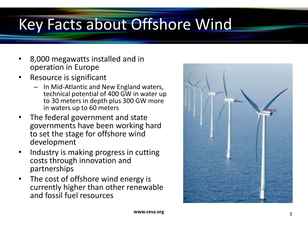 key facts about offshore wind