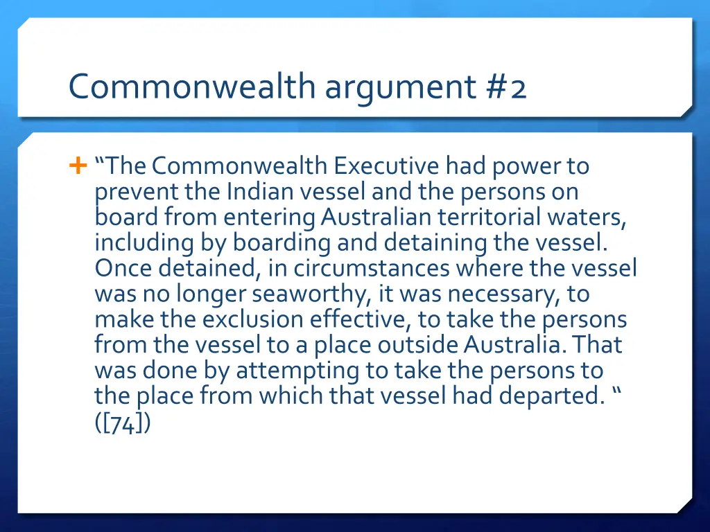 commonwealth argument 2