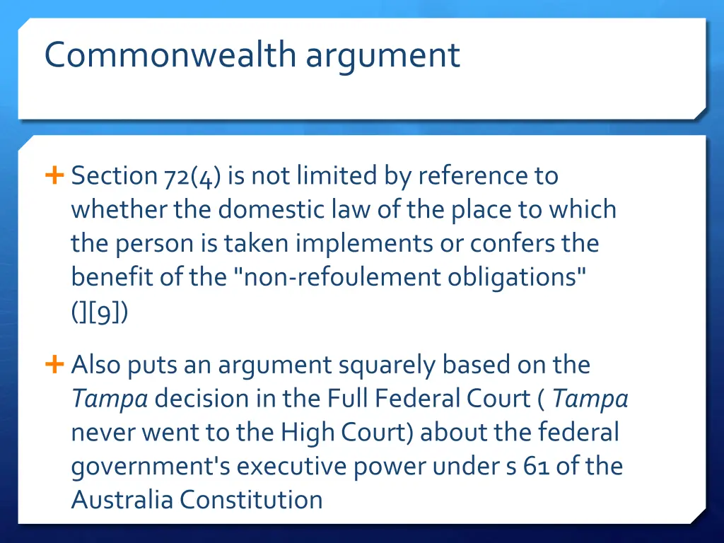 commonwealth argument