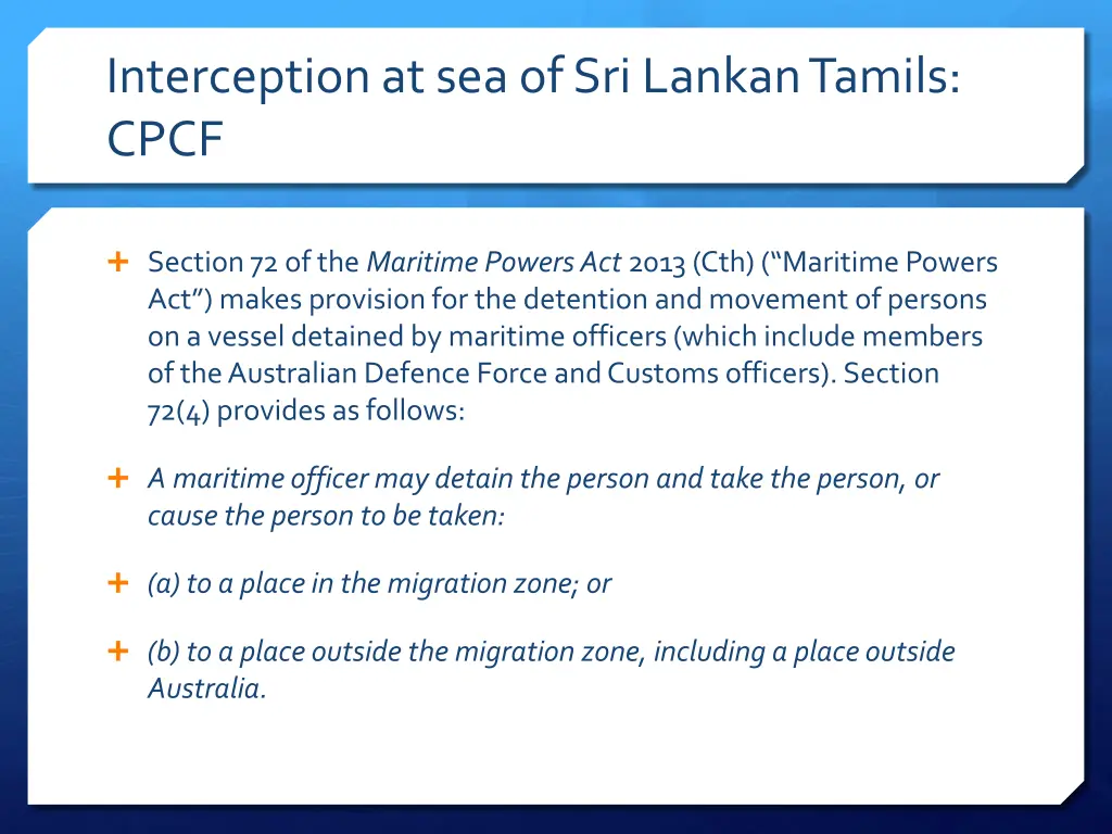 interception at sea of sri lankan tamils cpcf