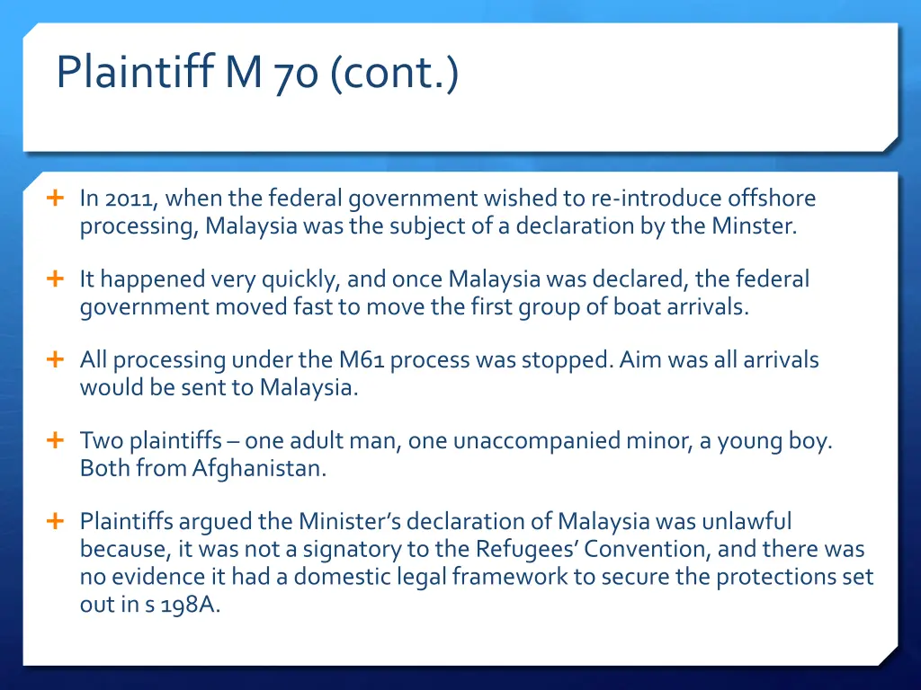 plaintiff m 70 cont