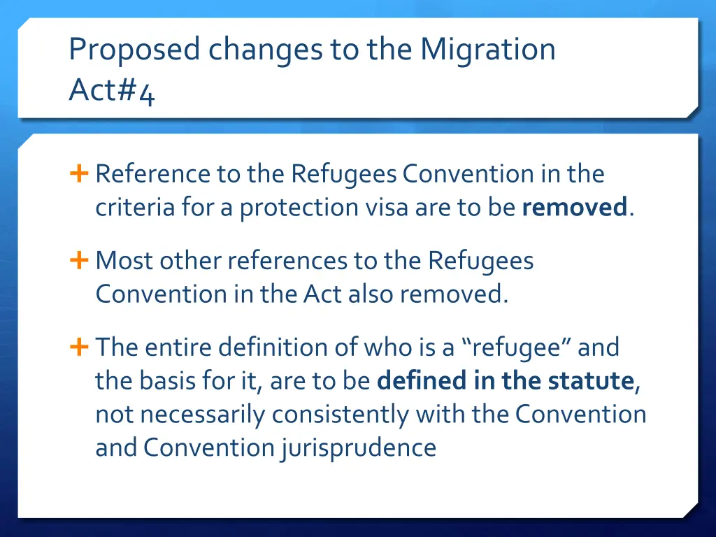 proposed changes to the migration act 4