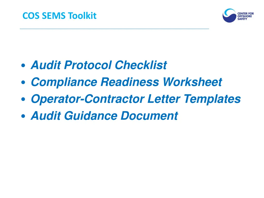 cos sems toolkit