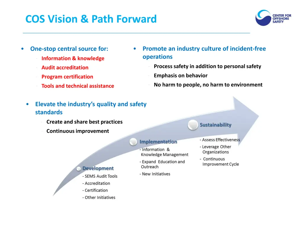 cos vision path forward