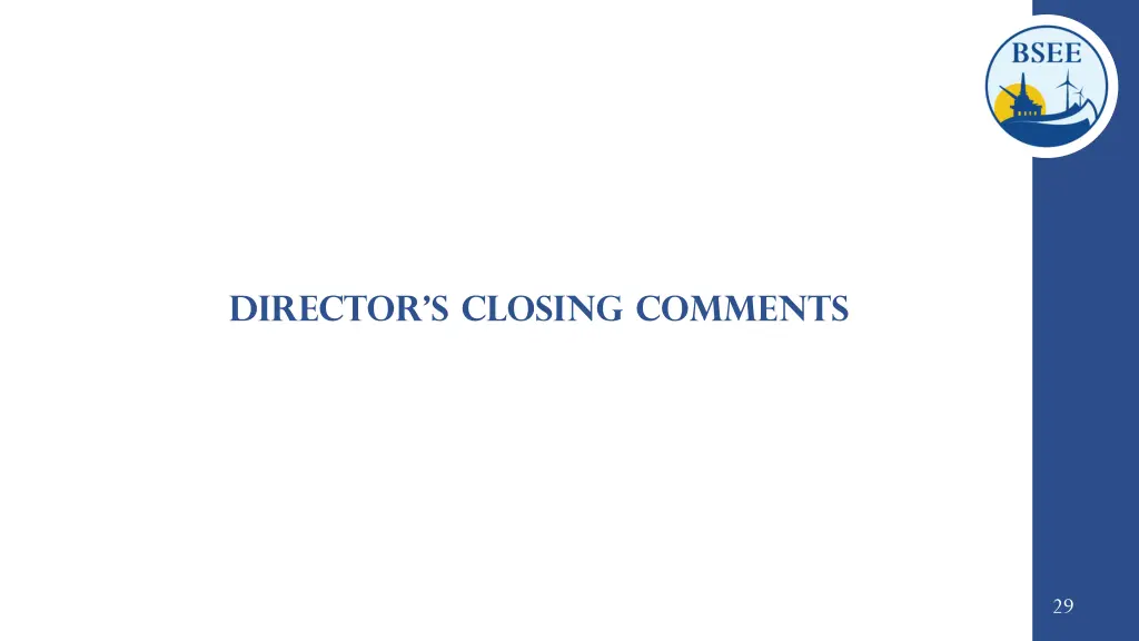 director s closing comments