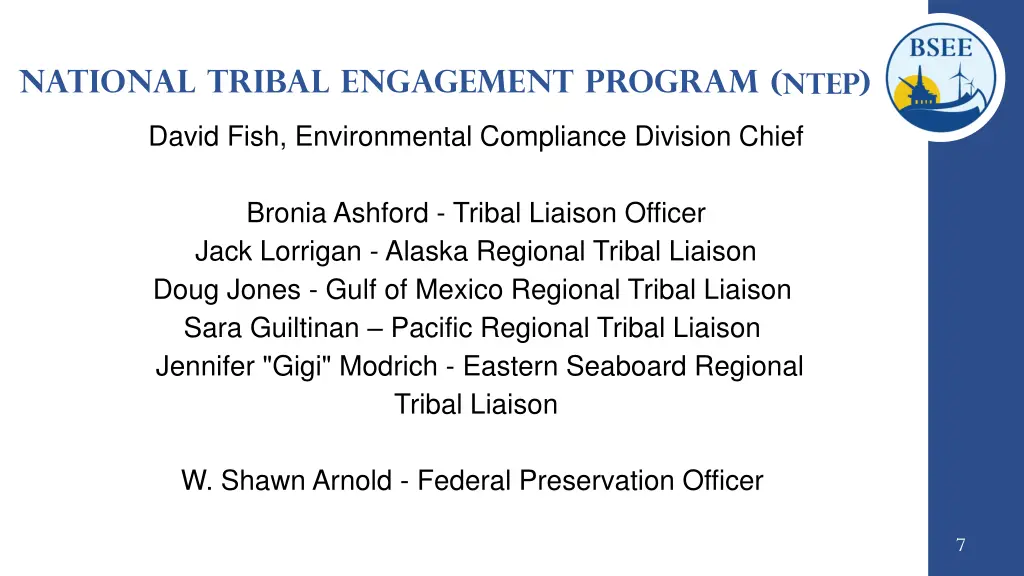 national tribal engagement program ntep