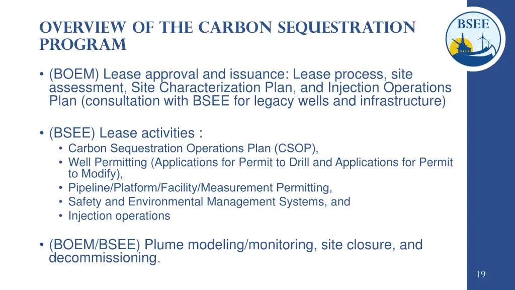 overview of the carbon sequestration program