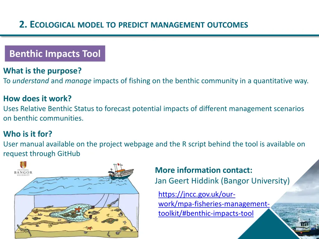 2 e cological model to predict management outcomes