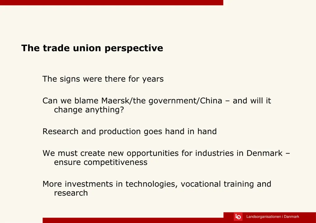 the trade union perspective 1