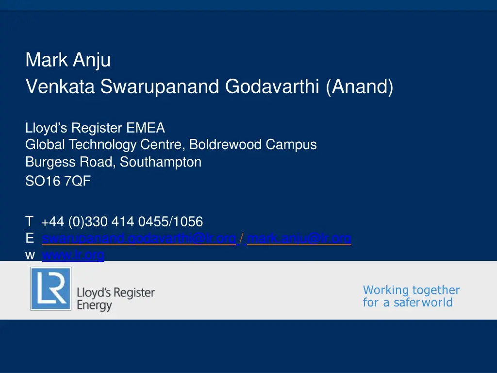 mark anju venkata swarupanand godavarthi anand