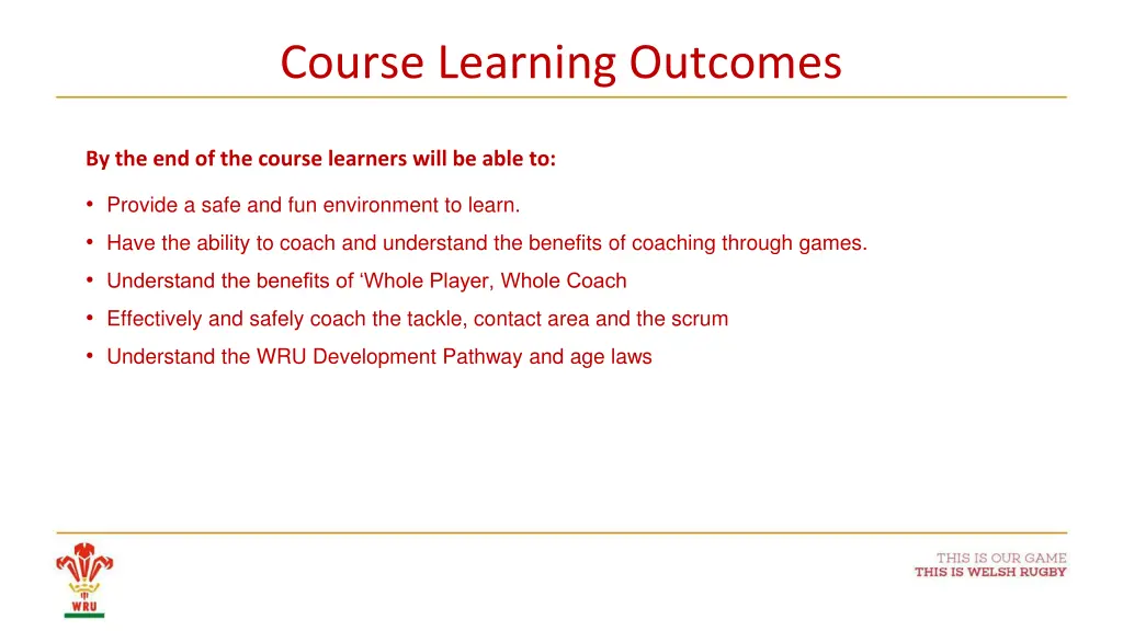 course learning outcomes