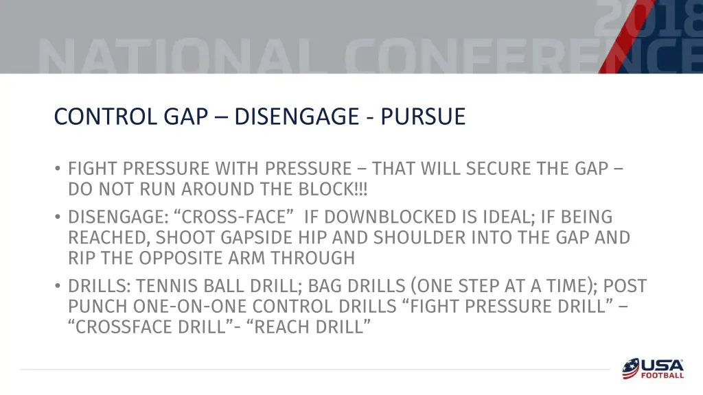 control gap disengage pursue