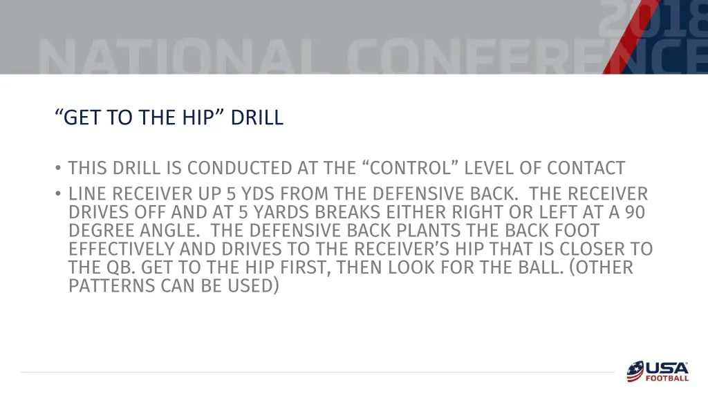 get to the hip drill