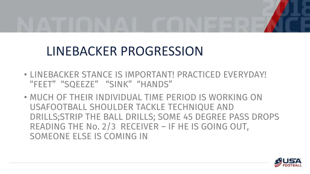 linebacker progression