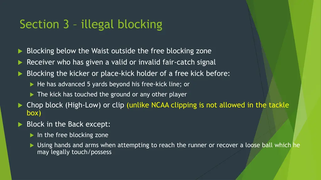 section 3 illegal blocking