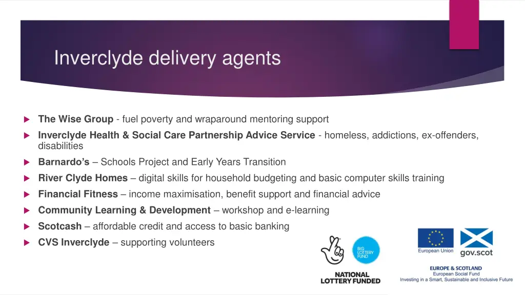 inverclyde delivery agents