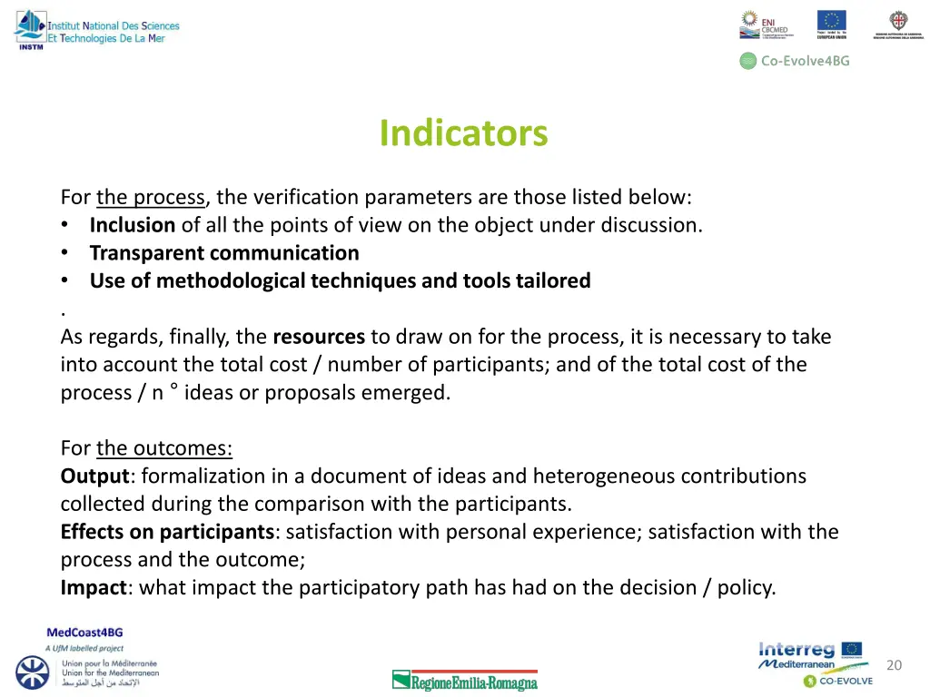 indicators